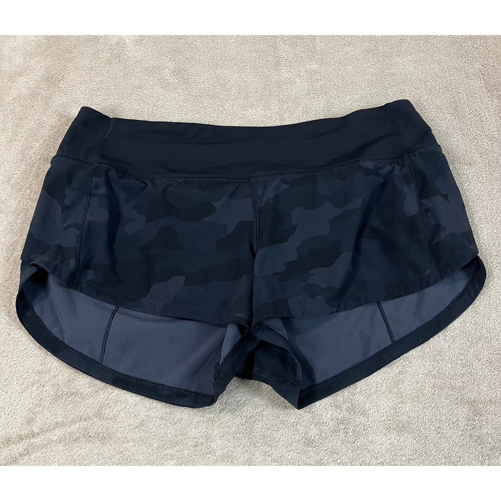 Lululemon Speed Up Shorts Women's 2.5" Size 6 Black Polyester Blend EUC